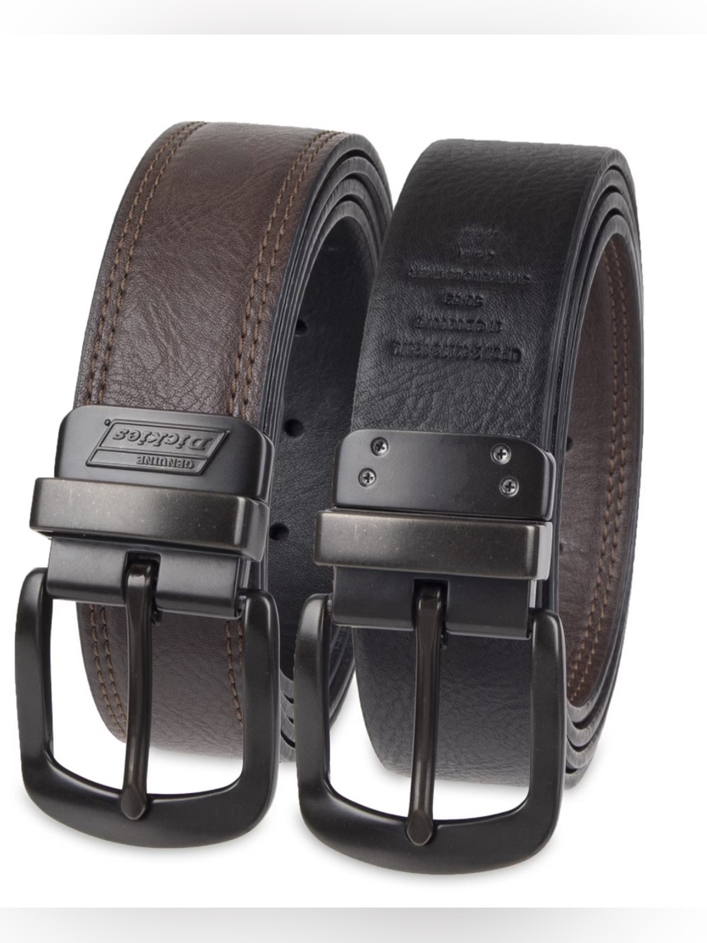 Authentic Dickies reversible and comfortable stretch belt for men, two in one.
